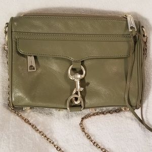 Rebecca Minkoff green leather M.A.C. crossbody bag